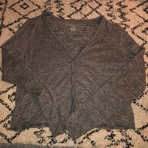 American Eagle grey cropped cardigan